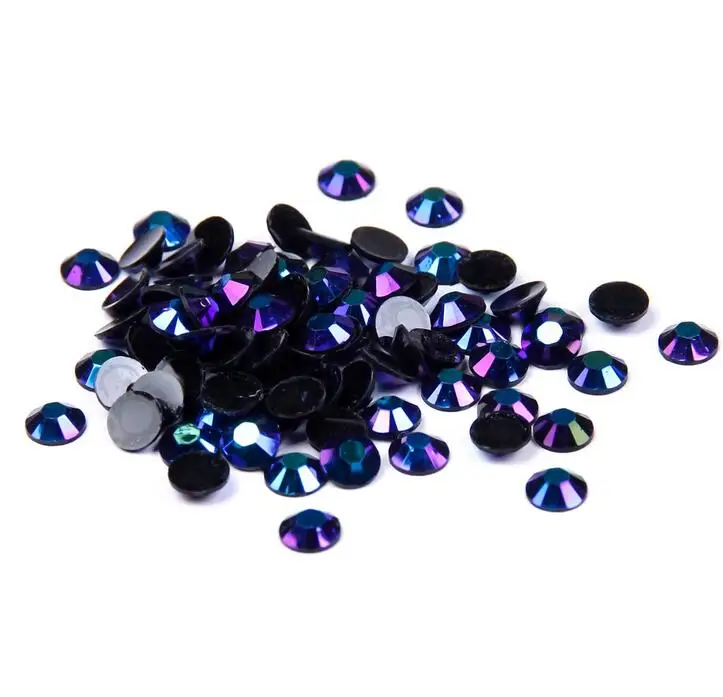 Блестящие фиолетовые стразы с плоской задней поверхностью 2 мм 3 4 5 6 цвета