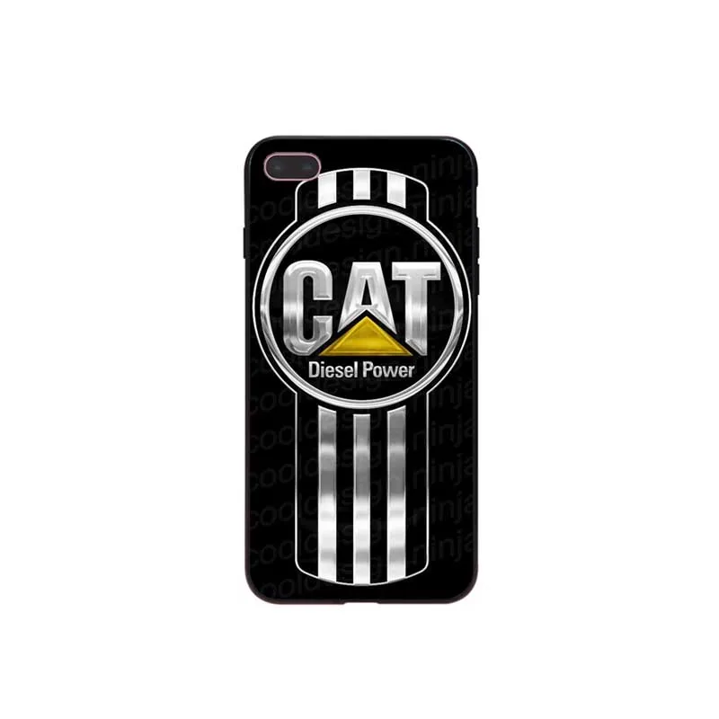 Черный мягкий чехол для телефона с логотипом Caterpillar iPhone 7 8 6 6S Plus X XS MAX 5 5S SE XR