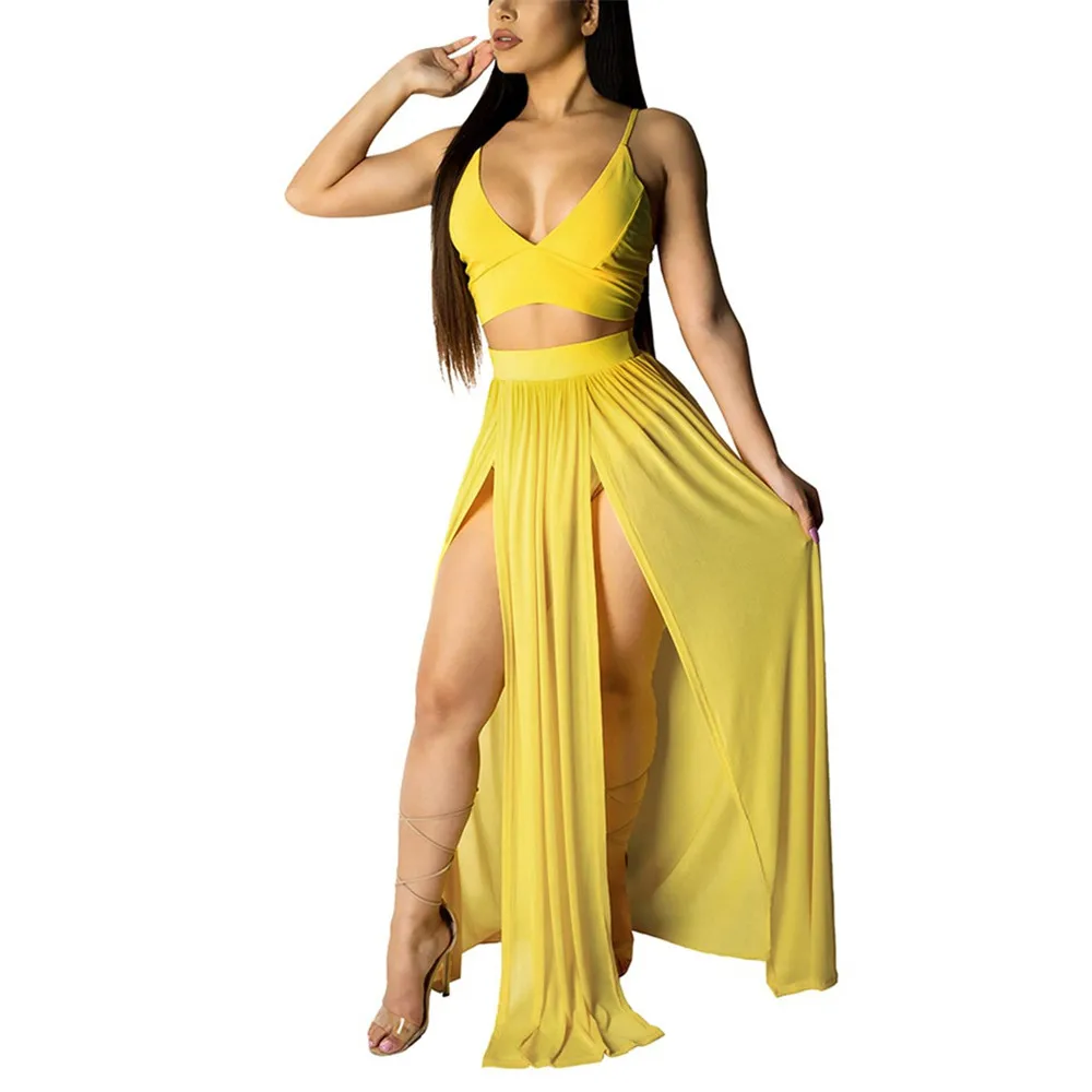 JAYCOSIN спортивный костюм для женщин сексуальный без рукавов на бретельках Топ