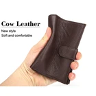 Новинка, модные деловые мужские бумажники, бычья натуральная кожа, короткий кошелек, бумажник для паспорта, брендовые Роскошные держатели для карт и удостоверений личности