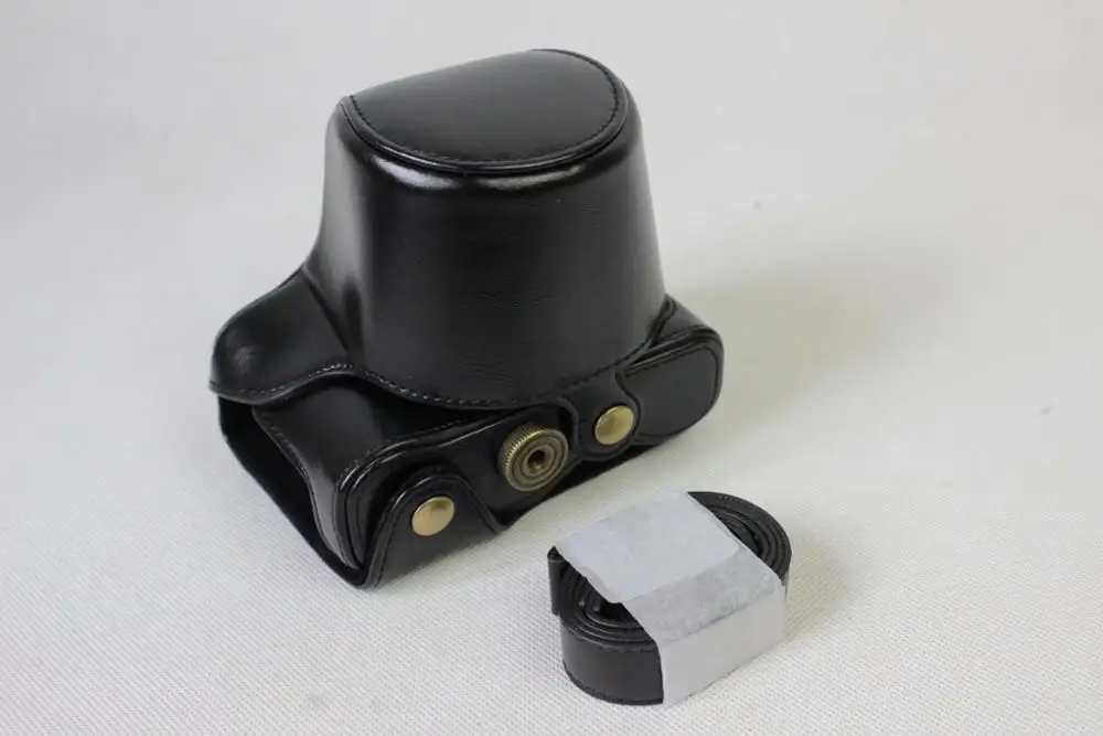 Black Новая сумка для цифровой камеры из искусственной кожи чехол для Fujifilm Fuji X-A5 X-A20 xa5 xa20 15-45 мм крышка объектива с плечевым ремнем - Цвет: Black