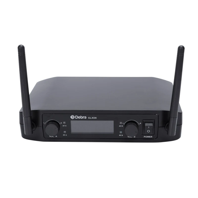 Smart Fm Uhf Wireless Microphone 2 Cordless Handheld Mic Free Frequency For Meeting Pc Speaker Amplifier Us Plug