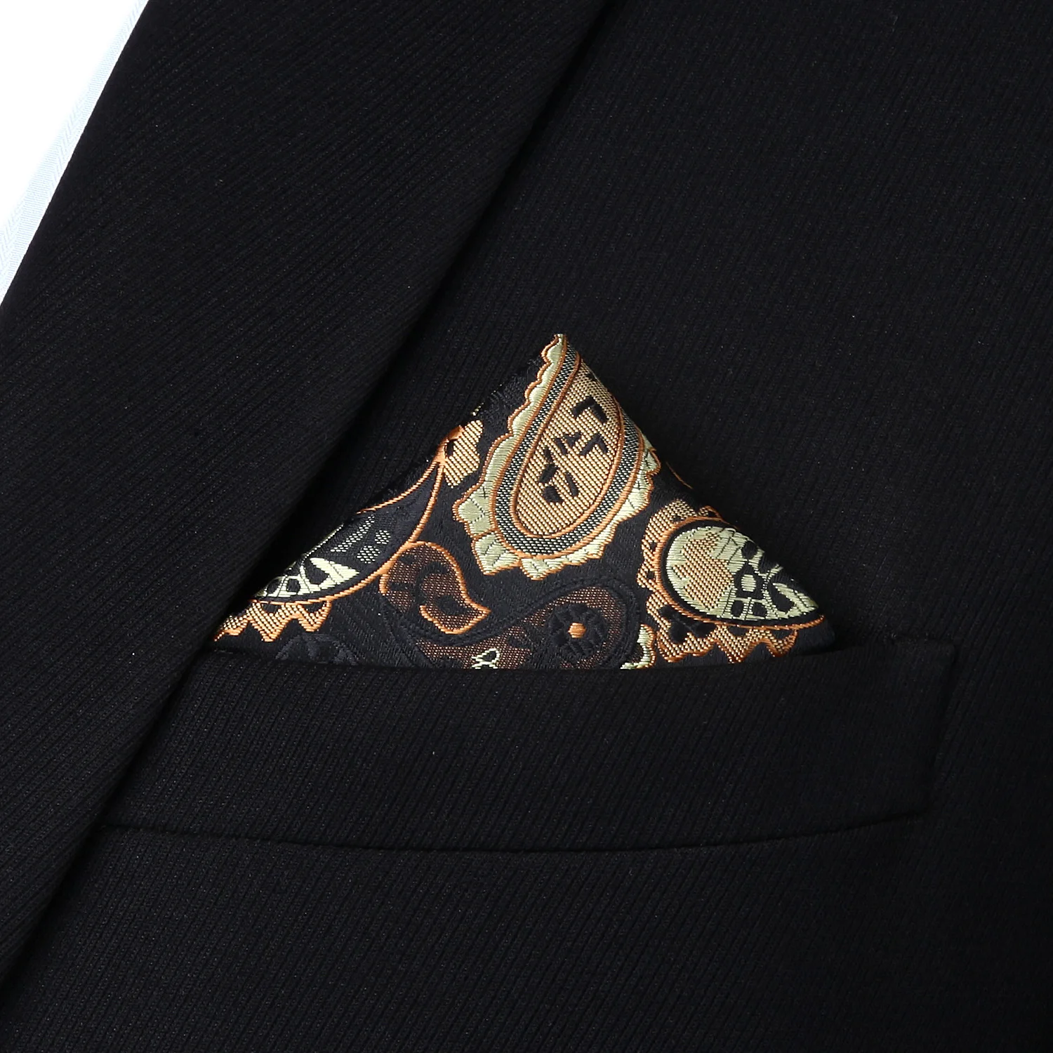 Набор платков и галстуков для мужчин TP711Z8S коричневый 3 4 дюйма|brown paisley|handkerchief setmens
