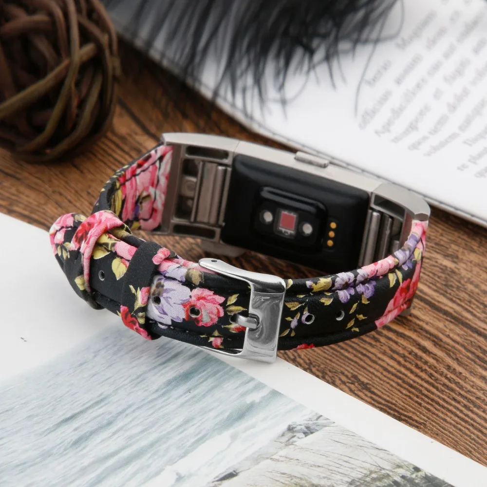 Полосы для браслета FitBit Charge 2 кожи Роза Золотые ремешки для FitBit Charge 2 кожаный браслет с ремешком ремешок для часов кожаный ремешок