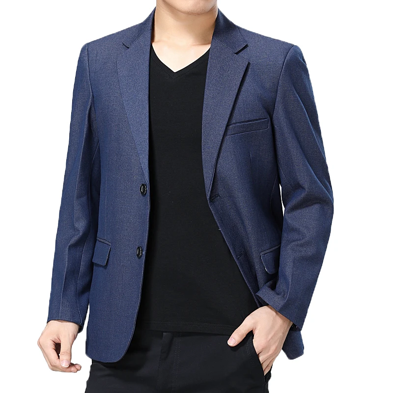 WAEOLSA Man Smart Casual Blazer Wine Red Navy Blue Jacket Suits Men Slim Fit Blazers Spring Autumn Suit Coat Blazer Masculino XL