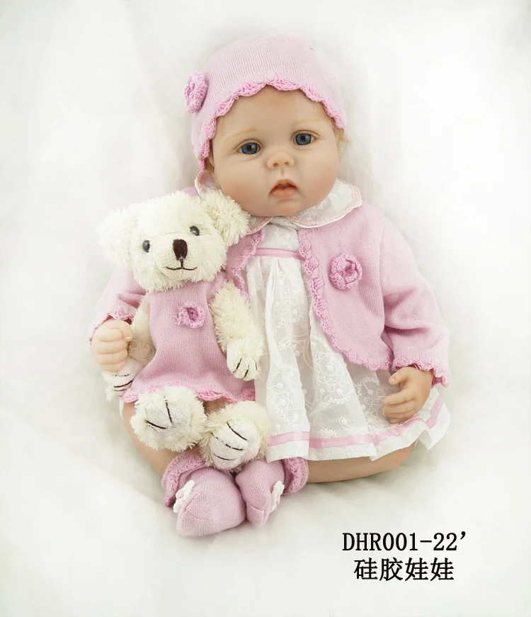 55 см новинка мягкая силиконовая кукла-Реборн игрушка Реалистичная NPKCOLLECTION для