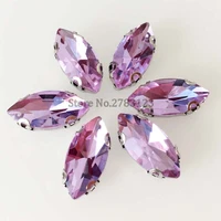 factory sales superior quality glass crystal horse eye shape sew on loose rhinestonesdiyclothing accessories
