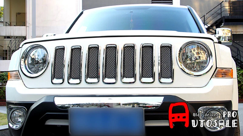 Для JEEP Патриот 2011 2012 2013 2014 2015 ABS Глянцевая внешняя передняя решетка гриль защита