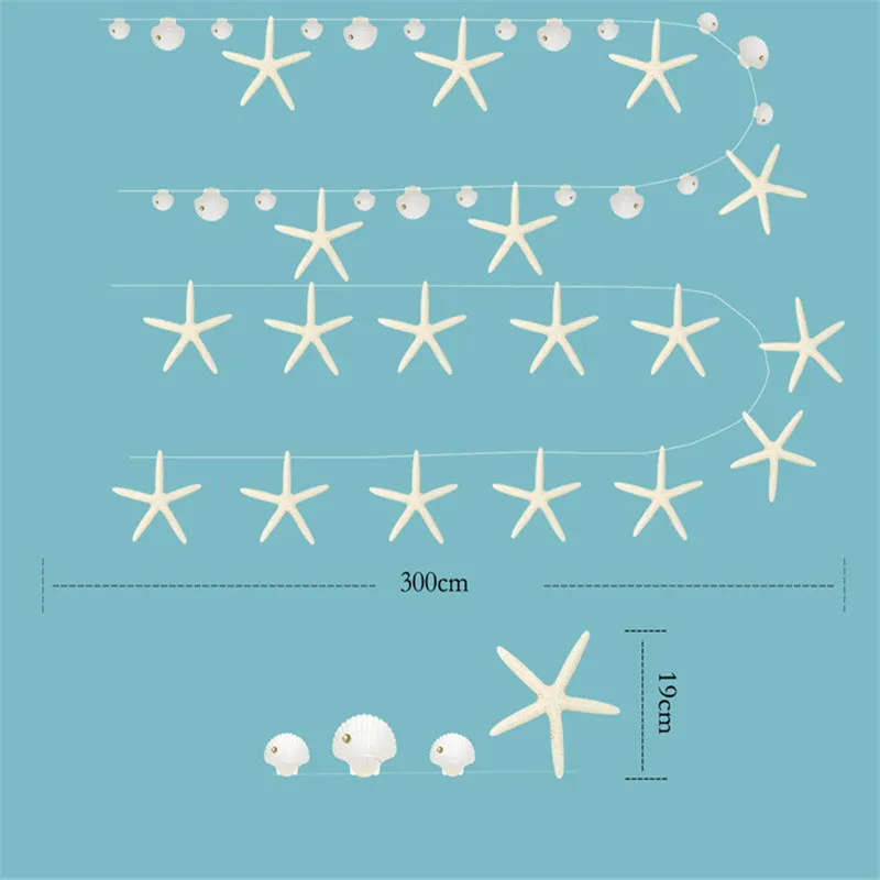 Морская звезда Shell тема бумажные баннеры океан одноразовые домашние украшения