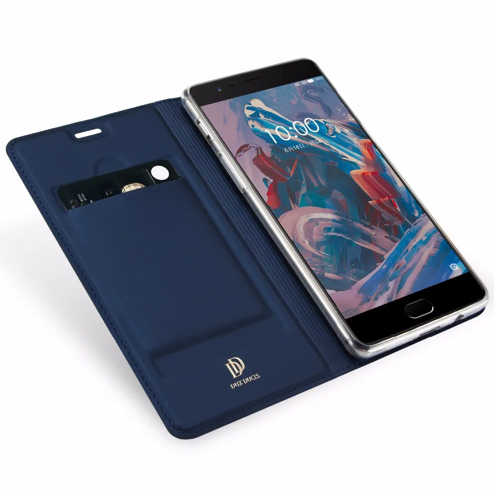 Oneplus 3 т случае Dux Ducis бренд Стенд Флип кожаный чехол один plue Бумажник Обложка для