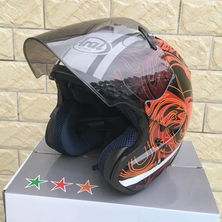 Мотоциклетный шлем ARAI, полушлем с открытым лицом, шлем для мотокросса, Размеры: M, L, XL, XXL, Capacete
