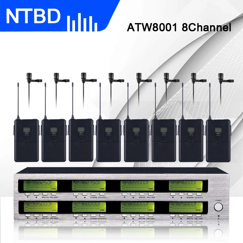 구매 NTBD 고품질 ATW8001 전문 Lavalier 회의 무선 마이크폰