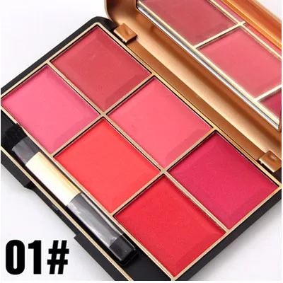 X9-3 Miss Rose Румяна Палитра 6 цветов пудра Бронзовый Персик Румяна для лица Румяна для щек хайлайтер косметика для профессионального макияжа - Цвет: X9-3