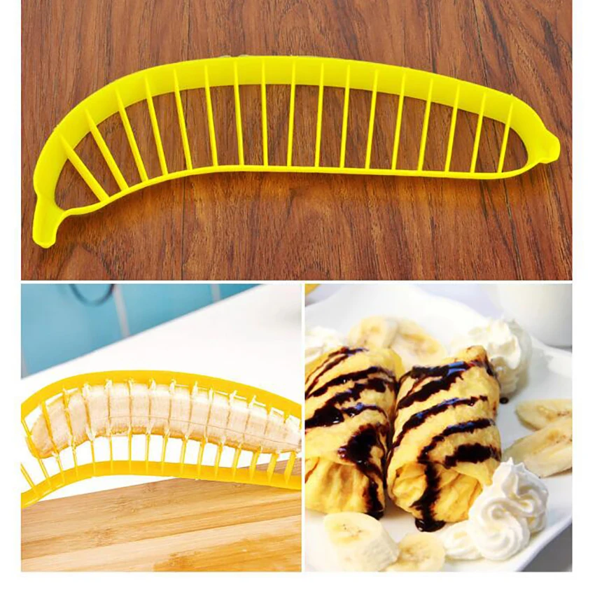 Пластик ручной слайсер банана практичный банан сепаратор нож для бананов