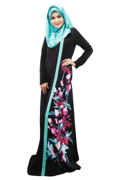 Muslim Arabic Islamic Dubai Abaya Kaftan Moroccan Pakistani Middle Eastern Dress splicing applique Robe Arabe | Тематическая одежда