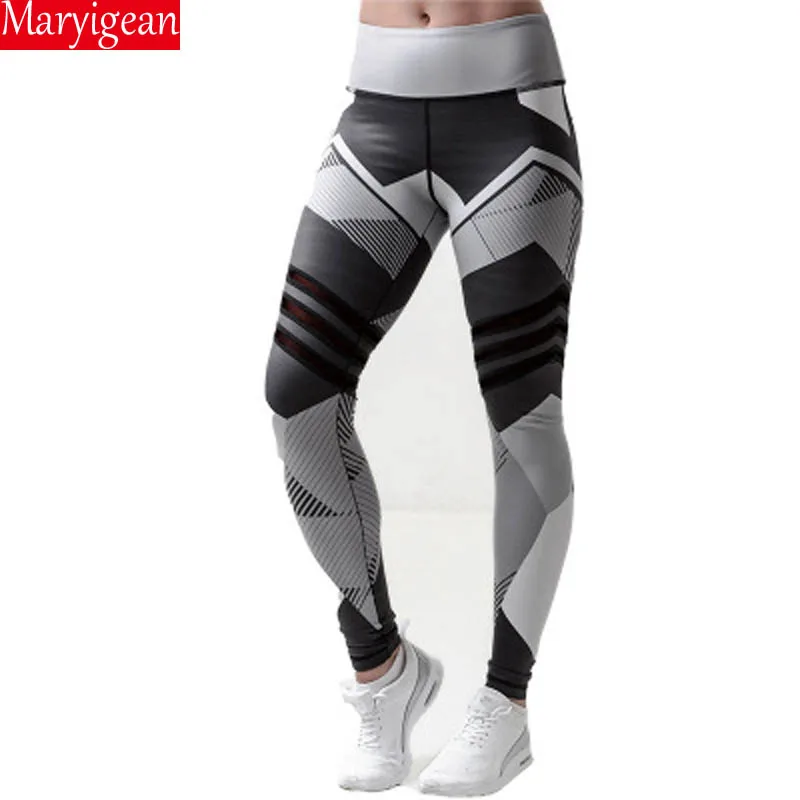 Maryigean High Waist Leggings Women Sexy Hip Push Up Pants Legging Jegging Gothic Leggins Jeggings Yoga Sports 2019 | Женская одежда