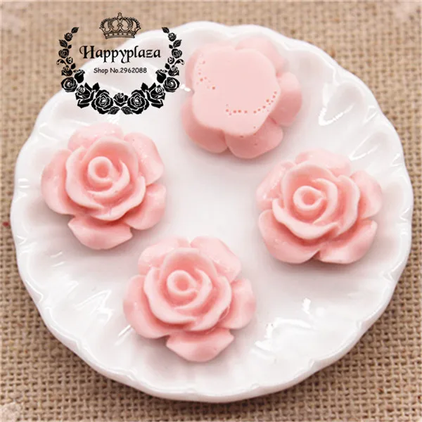 pink 50pcs 50 шт смешанные цвета милые античные цветы из полимера, розы с плоским основанием Кабошон DIY Ювелирные изделия/Ремесло Скрапбукинг, 13 мм - Цвет: pink 50pcs