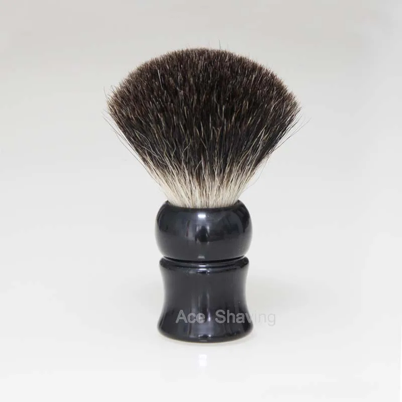 Black Badger Hair Silvertip/тончайший/черный/смешанный Барсук Парикмахерская бритвенная щетка для бороды черная ручка из смолы - Цвет: Black Badger Hair