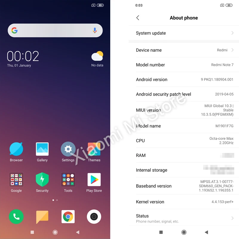 Xiaomi Redmi Note 7 смартфон с восьмиядерным процессором Snapdragon 660 ОЗУ 4 Гб ПЗУ 64 ГБ 48 МП 4000