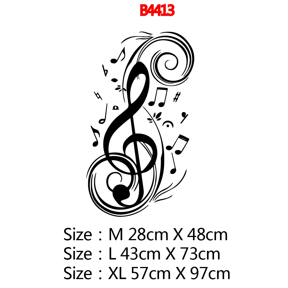 Fashion Music Notes DIY Home Decor Wall Decals Pvc Mural For Room Art Poster vinyl Kids Stickers Decoration | Дом и сад
