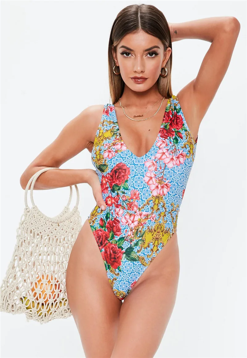 SAKKUS 2019 сексуальный цельный купальник женский с принтом монокини открытой спиной