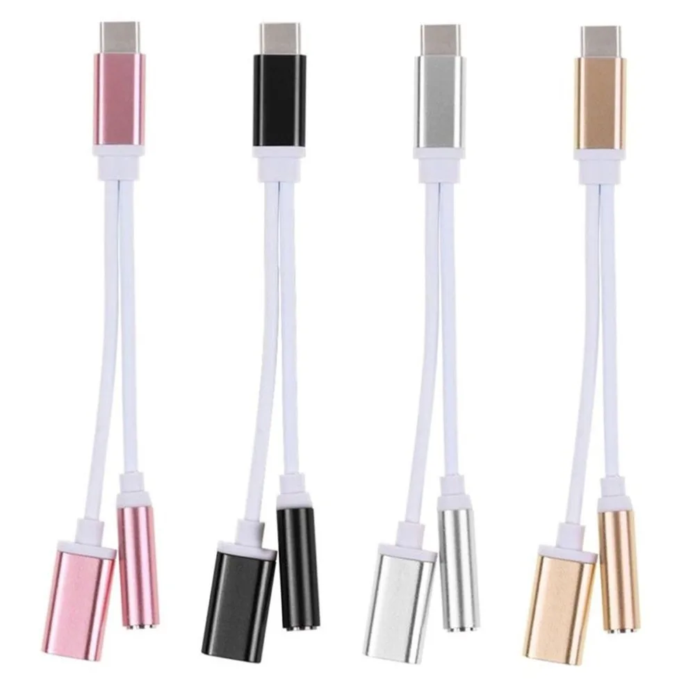 Usb type C до 3,5 мм разъем аудио сплиттер для наушников кабель для наушников aux 3,5 мм адаптер зарядное устройство usb-c для huawei xiaomi