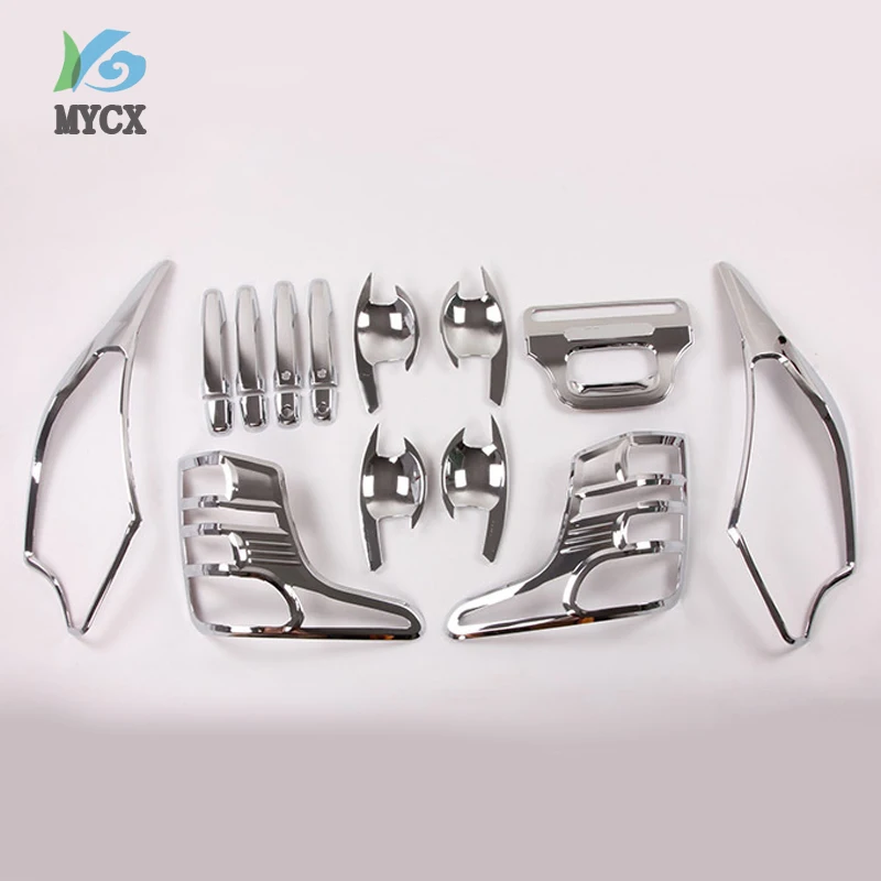 17 шт. автостайлинг, автозапчасти, накладки на передние фары, накладки на задние фары, подходят для MITSUBISHI TRTION L200, аксессуары, запчасти 2016-2019