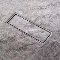 1pcs stainless steel square invisible linear shower floor drain wetroom grate 30 x 11cm ed14