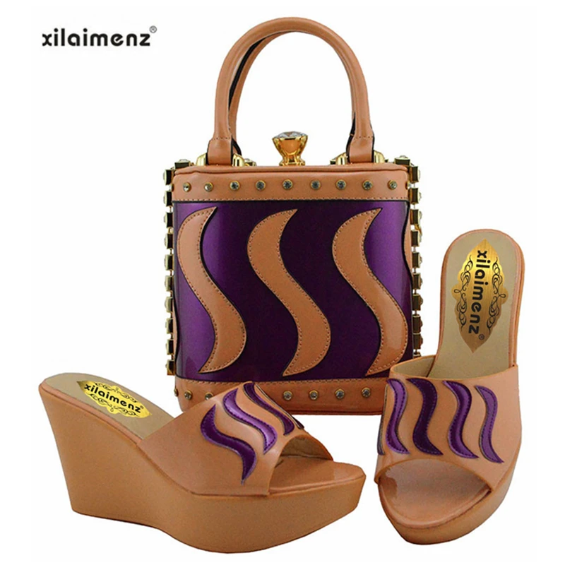 Итальянская женская обувь с сумочкой в комплекте новинка 2019 комплект из туфель и