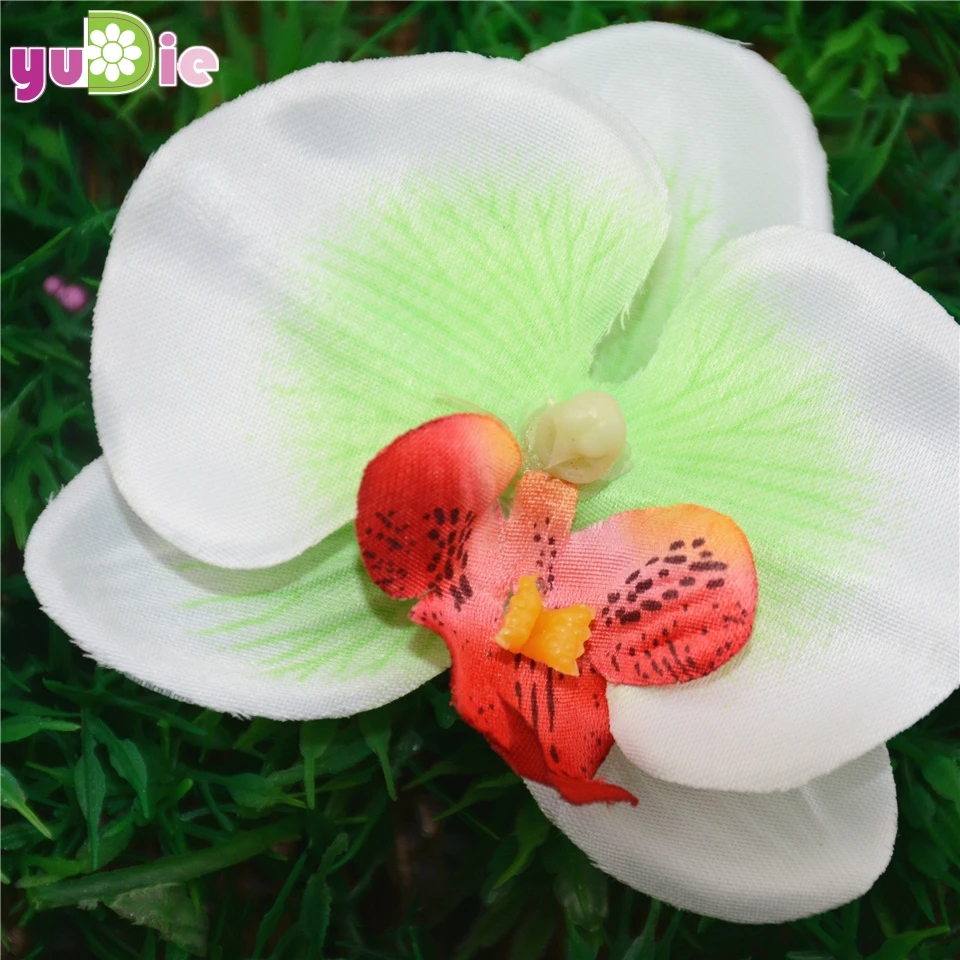 10 шт. Шелковая бабочка Орхидея искусственный цветок головка для свадьбы