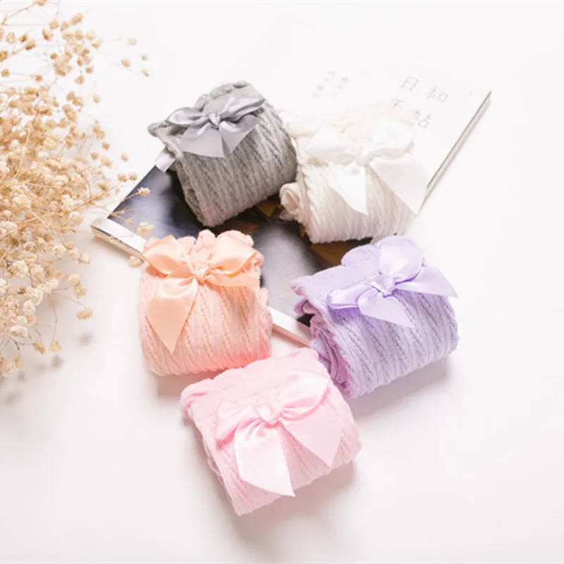 Женские гольфы длинные детские для девочек милые однотонные кружевные лоскутные