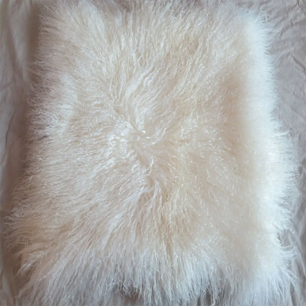 Наволочки из натурального белого монгольского меха домашний декор декоративные