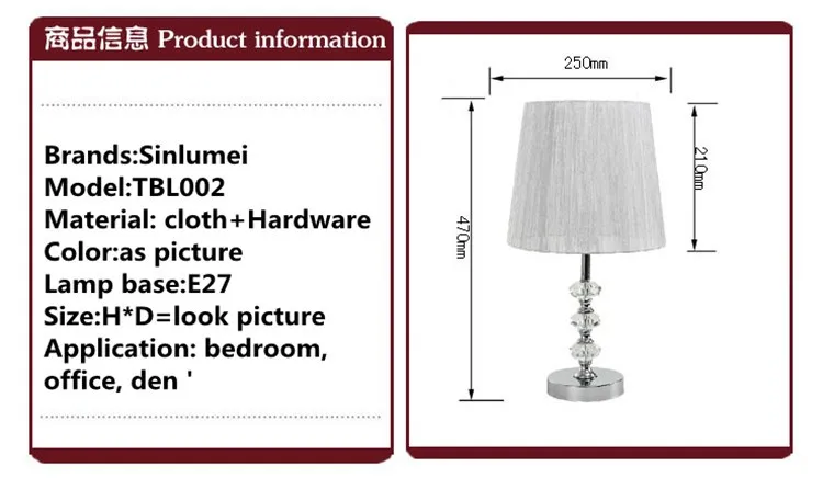 free shipping Modern minimalist living room table light crystal lamp bedroom study factory production and wholesale | Лампы и