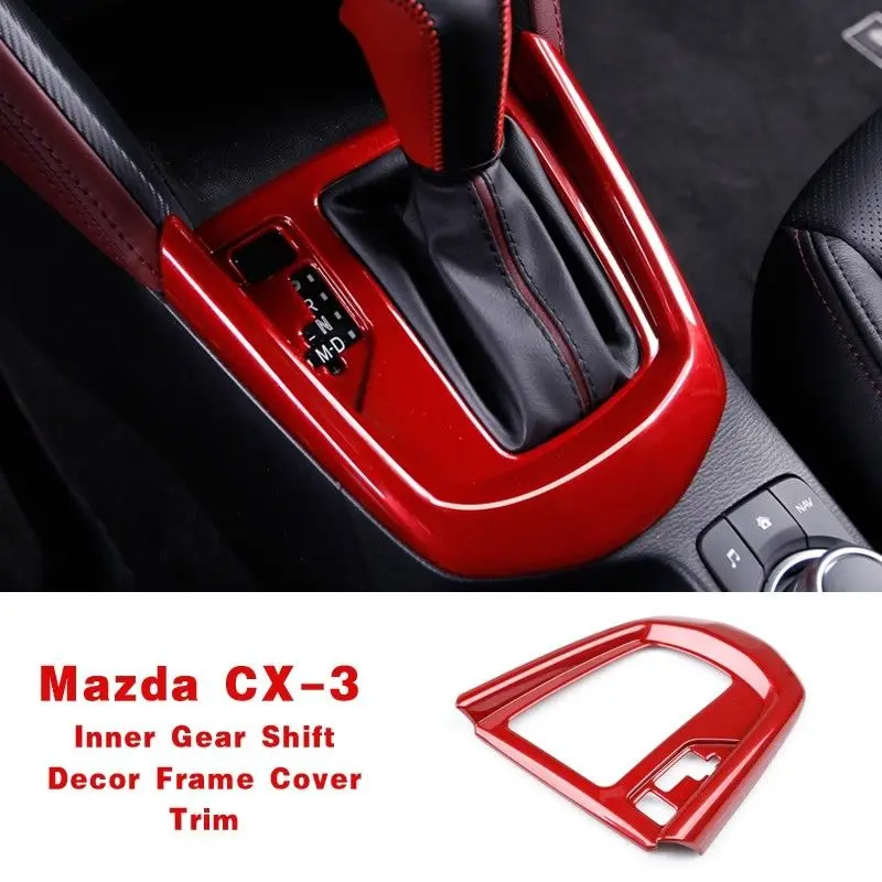 

pcmos 2020 Interior Accessories ABS Inner Gear Shift Decor Frame Cover Trim Fit For Mazda CX-3 CX3 2016-2018 Interior Mouldings