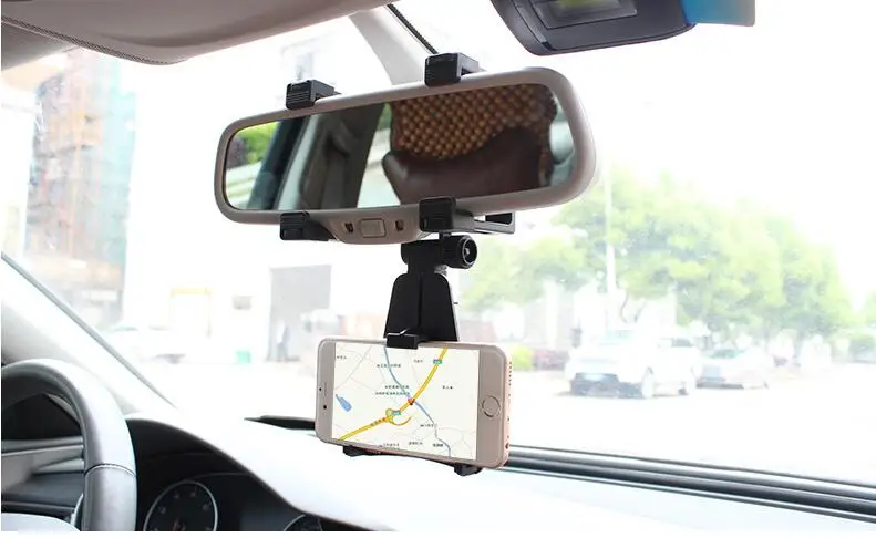 360 градусов Универсальный Автомобильный держатель для телефона зеркала заднего