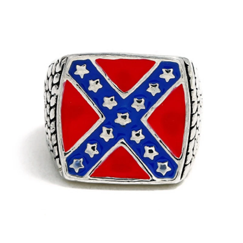 Qevila Америка День Независимости череп перекрестные кольца для Для мужчин Для женщин ботинки в стиле готика, панк, ретро, Винтаж череп голова палец кольцо флаг мира кольцо