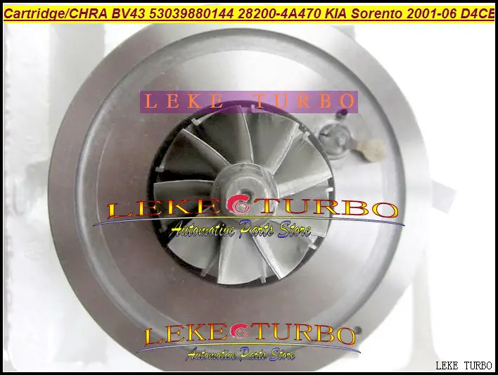 Турбокартридж CHRA Core BV43 53039700144 53039880122 53039880144 28200-4A470 282004A470 для KIA Sorento 2001-06 D4CB 2.5L CRDi