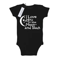 summer baby boys girls children clothing moon stars letters print baby triangle bodysuits clothes 0 24 m