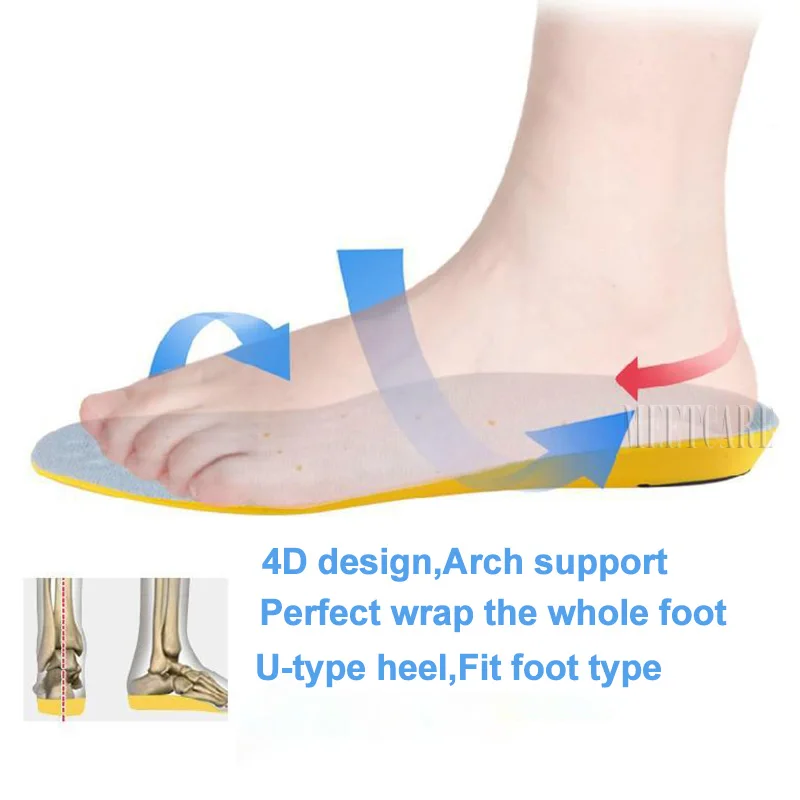Memory Soft Shoe Insoles Arch Support Cushion Deodorant Orthopedic Insert Pad Unisex Plantar Fasciitis Feet Valgus Care Tools | Красота и