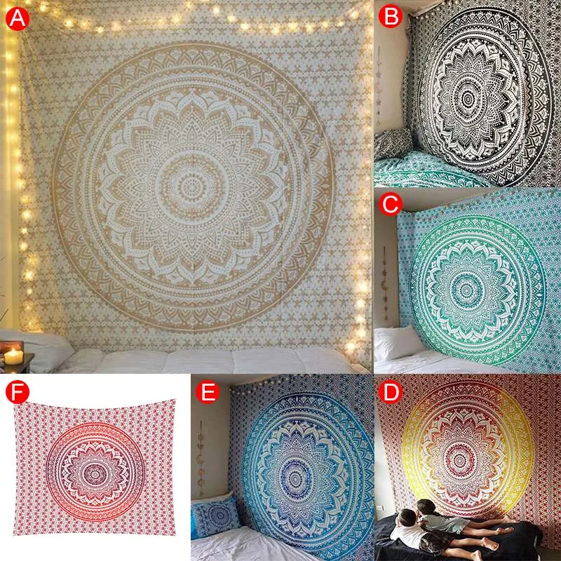 Tapestry Color Change Indian Mandala Home Decoration Cover Beach Towel Yoga/Picnic Mat | Дом и сад