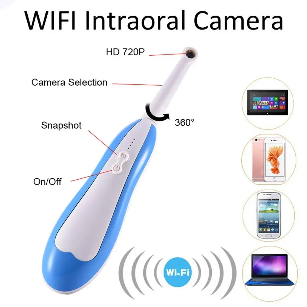 Беспроводной Wi Fi интраоральный эндоскоп Камера HD инспекционная Мини Гибкий
