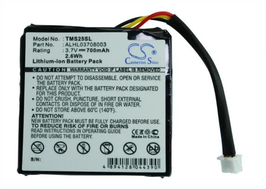 Аккумулятор Cameron Sino 700 мАч для TOMTOM 4EN.001.02 4EN42 4EN52 4EV42 4EV52 Star 20 Star 25 ALHL03708003