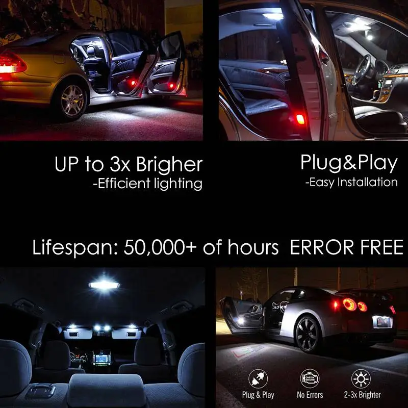 13pcs Error Free Xenon White Premium LED Interior Light Kit For 2013-2015 Hyundai Santa Fe with Installation Tool | Автомобили и