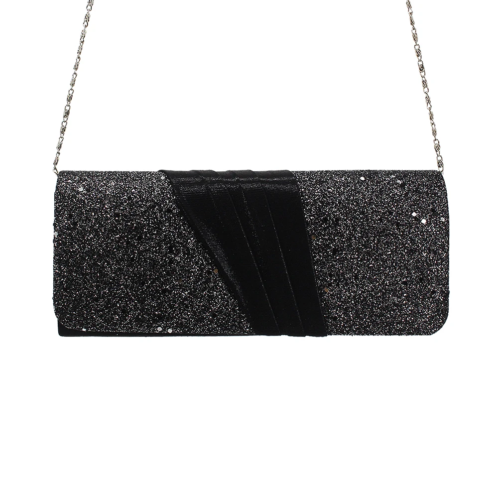 Новая модель 2019 Шелковый комбинированный клатч из блестящего материала женская