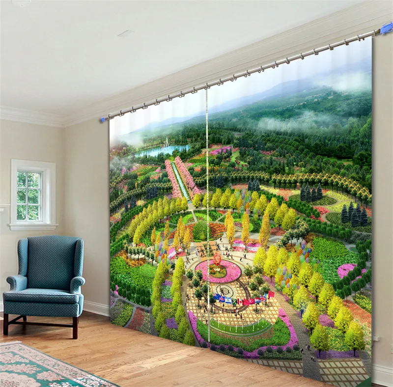 

Beautiful Scenery Luxury 3D Curtains Drapes for Living Room Office Hotel Home Wall Tapestry Can be Customed