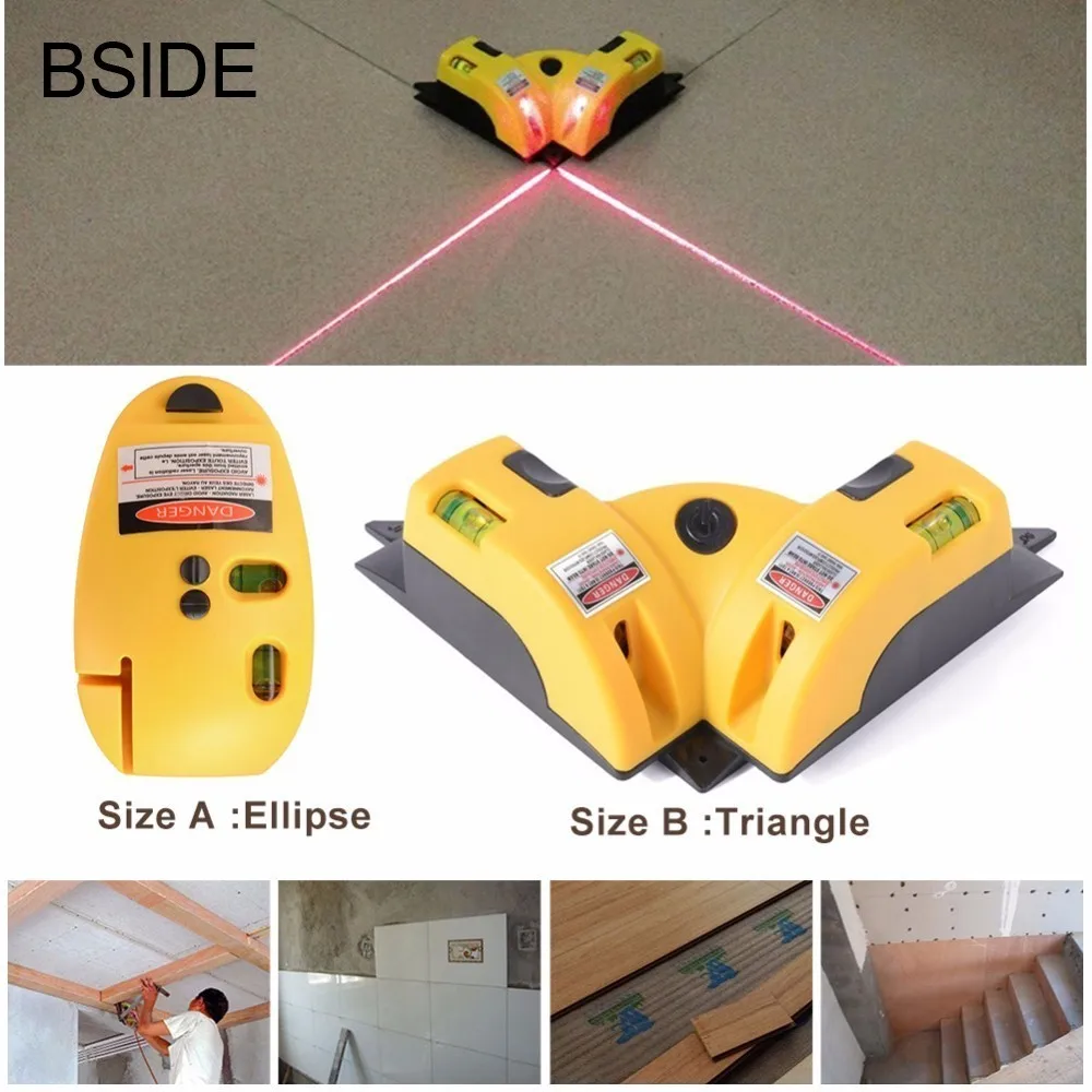 Triangle/Ellipse High Quality Pro Vertical Horizontal laser level Line Projection Square Right Angle 90 degree Measuring Tool |