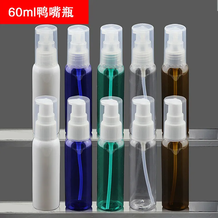 60 мл косметическая бутылка для лосьона путешествий прозрачные пластиковые