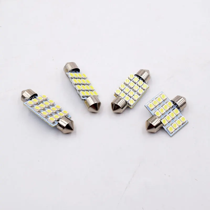 100 шт. гирлянда светодиодный 16SMD 3528 1210 31 мм 36 мм/39 мм/41 мм Автомобильный светодиодный C5Q автомобильные лампы лампа задние фонари/индикатор