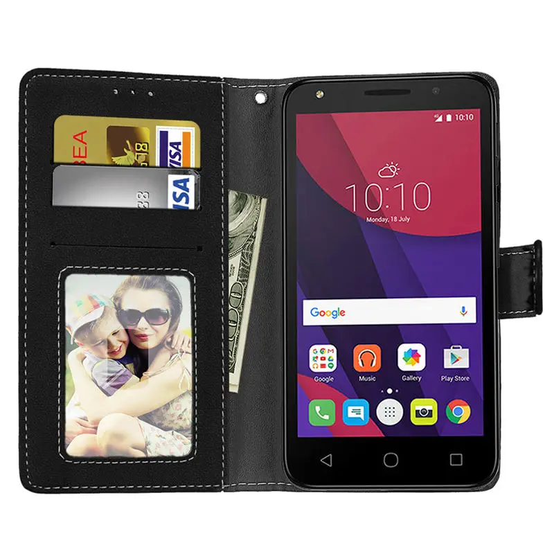 Чехол бумажник из искусственной кожи для Alcatel Pop 4 Plus 5056D чехол книжка телефона One