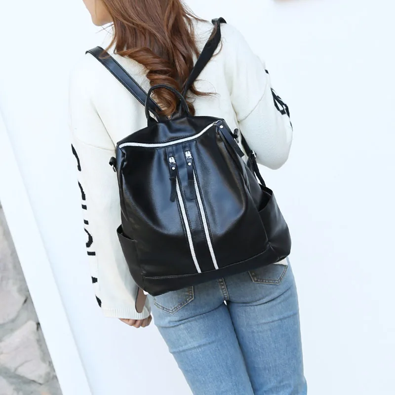 Модный женский рюкзак из экокожи высокого качества для девочек подростков